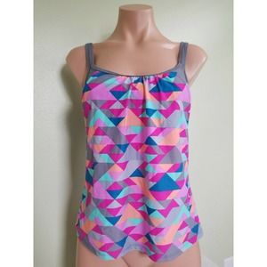 Go by Gossip Triangle Tango layered tankini top size S